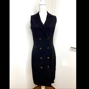 Black Sleeveless menswear dress